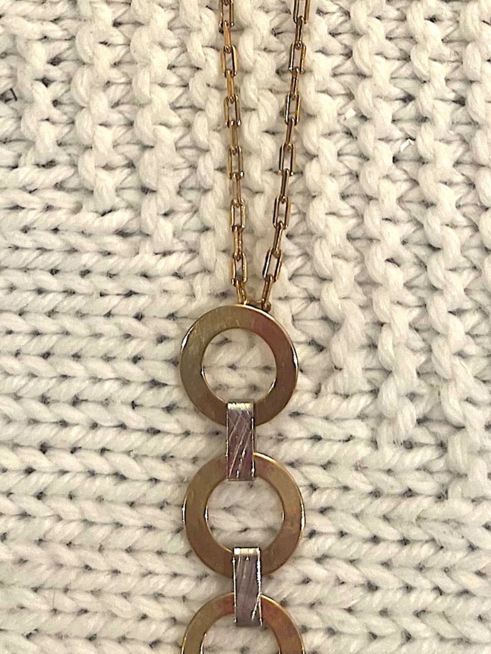 Pendant Necklace with Mixed Metals